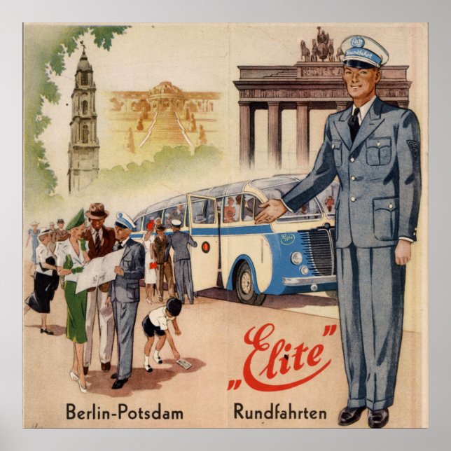 Vintag Berlin-Potsdam Poster (Vorne)