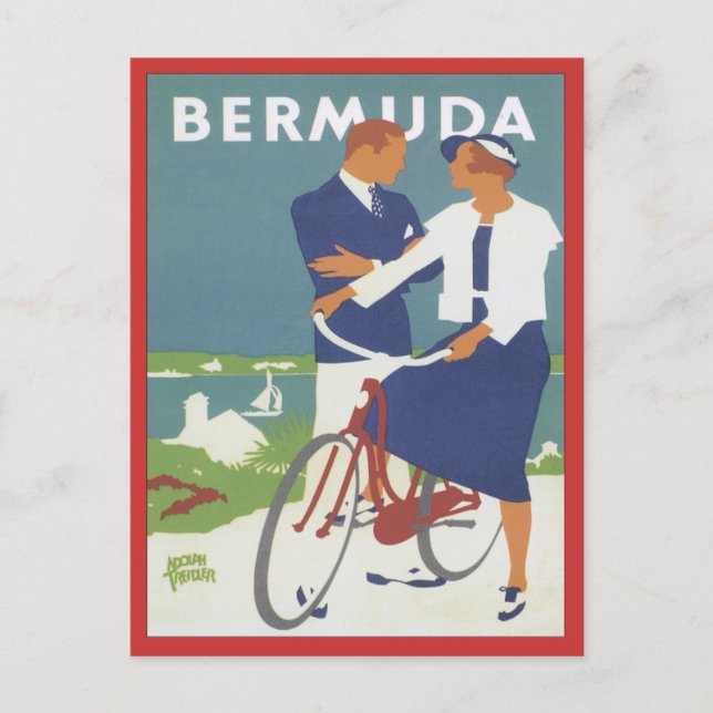 Vintag Bermuda Postkarte (Vorderseite)