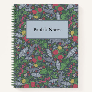 Vintag Berries Butterfets Marigold Carnons Notizbuch