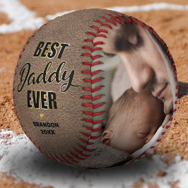 Vintag Best Daddy je Foto Baseball