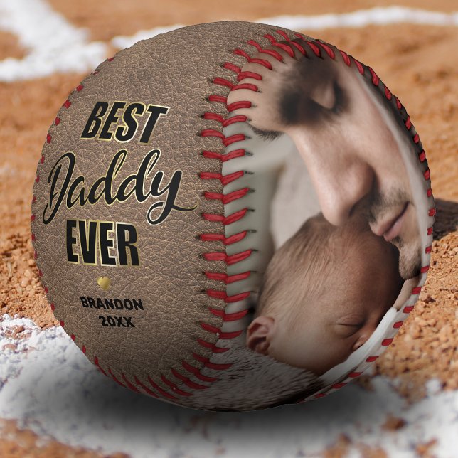 Vintag Best Daddy je Foto Baseball (Von Creator hochgeladen)