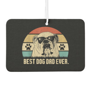 Vintag Best English Bulldog VATER je Shirt Vater Autolufterfrischer