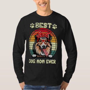 Vintag Best Shetland Shepdog Mama Ever Dog Mama 3 T-Shirt