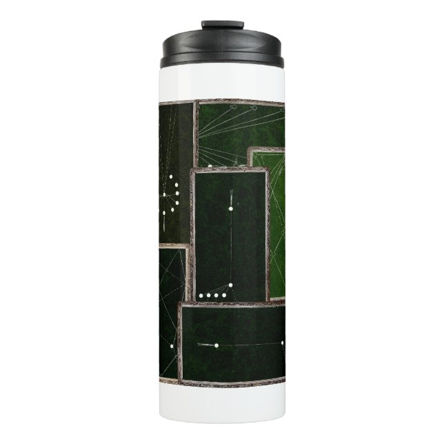 Vintag Billardtisch Billard Tischdecke Art Pool Ha Thermosbecher (Vorderseite)