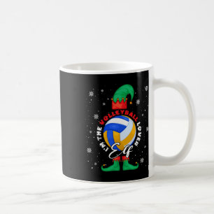 Vintag bin ich der Volleyball Lover Elf Xmas Elf B Kaffeetasse