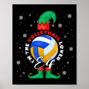 Vintag bin ich der Volleyball Lover Elf Xmas Elf B Poster