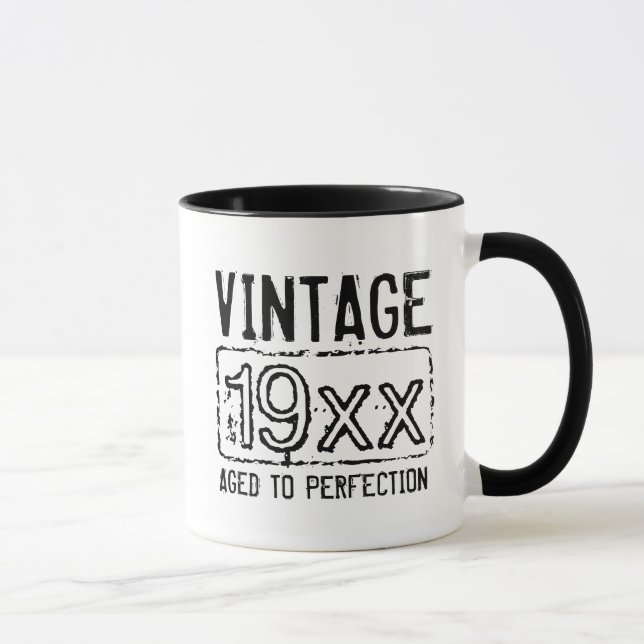 Vintag bis zur Perfektion 11oz Ringer Kaffee Tasse (Rechts)