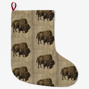 Vintag Bison Großer Weihnachtsstrumpf