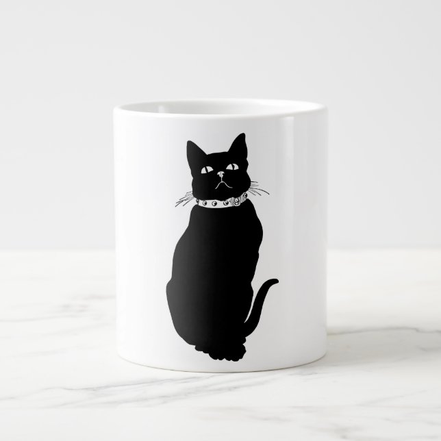 Vintag Black Cat Tasse (Vorderseite)