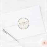 Vintag Black Kariert Christmas Rücksendeadresse Runder Aufkleber<br><div class="desc">Vintag Black Kariert Christmas Rücksendeadresse Klassischer Rundaufkleber</div>