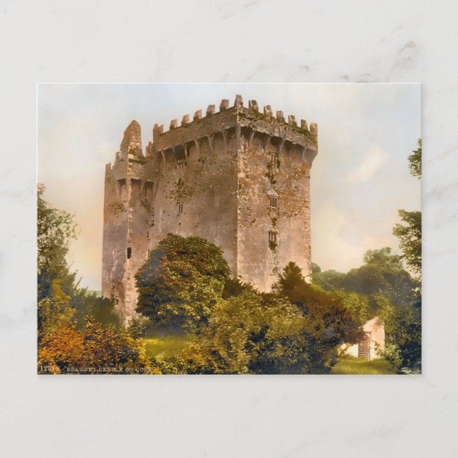Vintag Blarney Castle Irland Postkarte (Vorderseite)