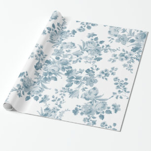 Vintag-blau-böhmisch Geschenkpapier