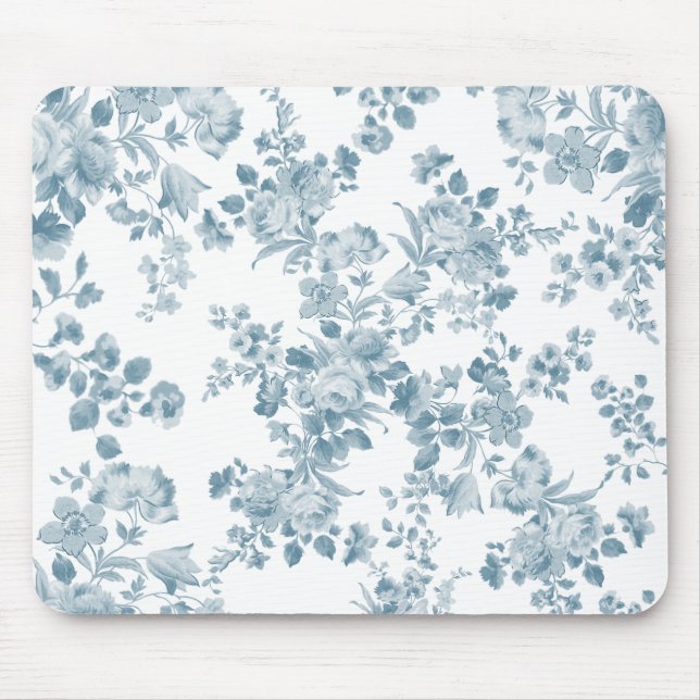 Vintag-blau-böhmisch Mousepad (Vorne)