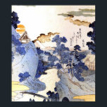 Vintag-blau-japanische Art Woodblock Ukiyo-E Poster<br><div class="desc">Entspannende Blautöne in traditioneller japanischer Kunstform,  Holzblock oder Ukiyo-e.</div>