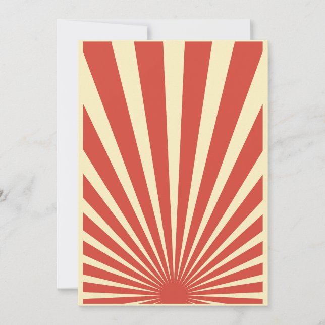 Vintag-blaue Sonnenschutzplakate Einladung (Vorderseite)