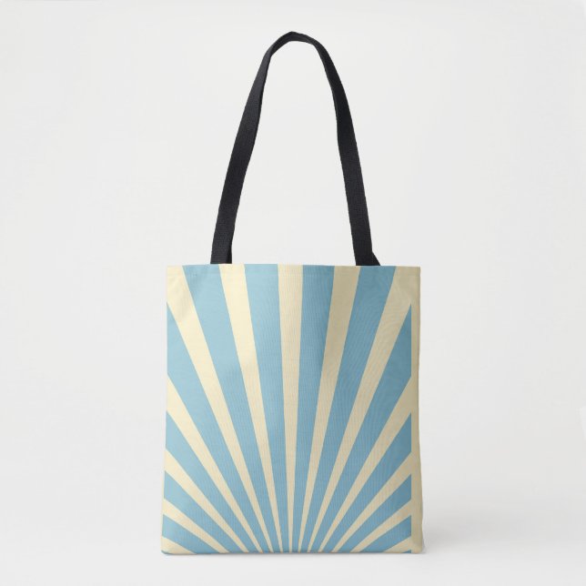 Vintag-blaue Sonnenschutzplakate Tasche (Vorderseite)