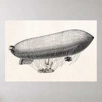 Vintag Blimp Old Zeppelin Retro Hot Air Ballon
