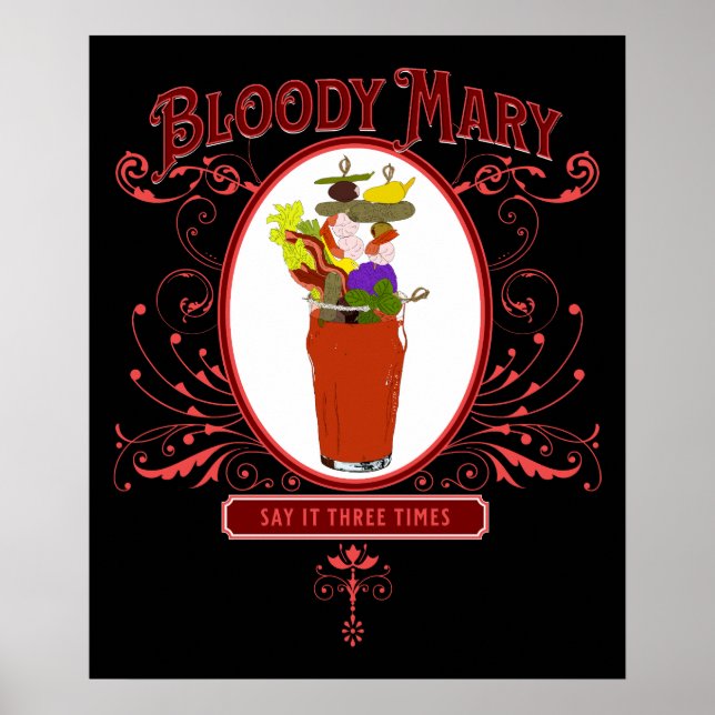 Vintag Bloody Mary, dreimal Poster (Vorne)