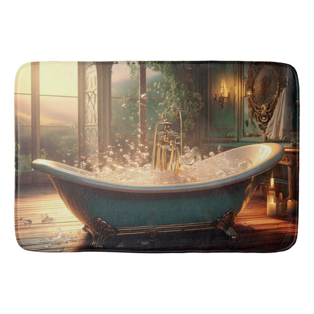 Vintag Blue Bathtub Badematte (Vorderseite)