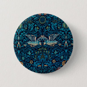 Vintag Blue Bird von William Morris Button