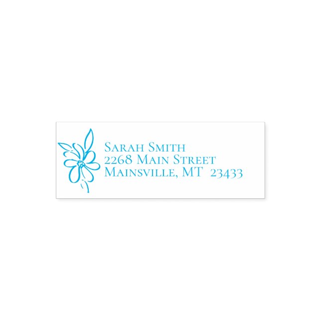 Vintag Blue Birth Announcement Boy Permastempel (Design)