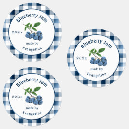 Vintag Blue Blueberry Jam Canning Etiketten