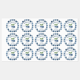 Vintag Blue Blueberry Jam Canning Etiketten