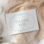 Vintag Blue Bow Boy Baby Dusche Dankeskarte<br><div class="desc">Vielen Dank an Freunde und Familie,  die mit diesen eleganten blauen Bogen-Themen Ihre Babydusche besucht haben.</div>