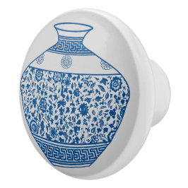 Vintag Blue Chinoiserie Ginger Jars Vases Keramikknauf