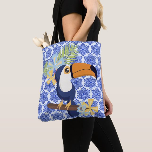 Vintag Blue Damask Tasche (Von Nahem)