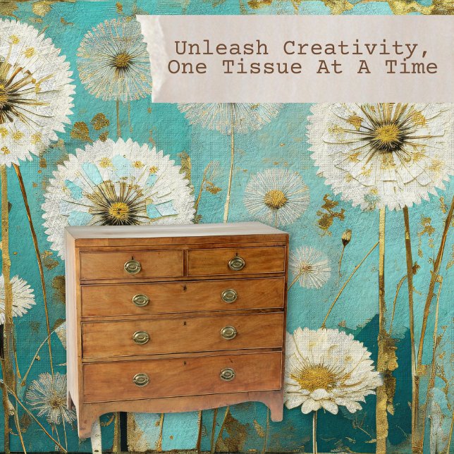 Vintag Blue Floral Decoupage Seidenpapier (Von Creator hochgeladen)