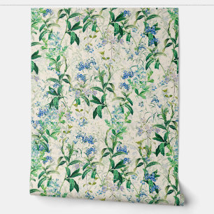 Vintag Blue Floral Tapete
