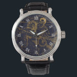 Vintag Blue Gold Aquarius Zodiac Konstellation Armbanduhr<br><div class="desc">Das 1822 von Alexander Jamieson Inspirierte "A Celestial Atlas",  eine Sammlung Vintager illustrierter Sterncharts,  besticht durch das Design des Aquarius Zodiac Constellation (Der Wasserträger) in Gold vor einem dunkelmarineblau Hintergrund. Ein tolles Geschenk für diejenigen,  die unter dem Schild Aquarius Zodiac geboren sind. (21. Januar bis 19. Februar)</div>