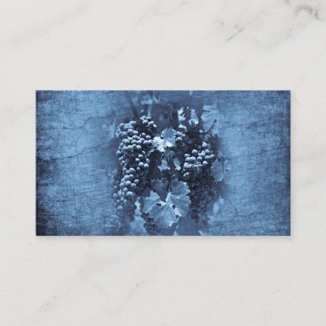 Vintag Blue Grapes Plaster Visitenkarte (Vorderseite)