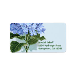 Vintag Blue Hydrangea Adressaufkleber