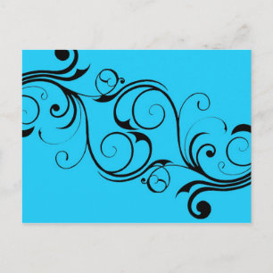 Vintag Blue Postcard Postkarte