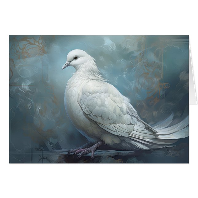 Vintag Blue Wedding Dove (Vorderseite (Horizontal))