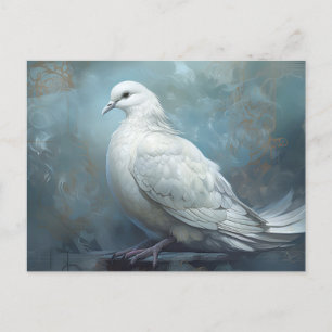Vintag Blue Wedding Dove Postkarte