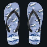 Vintag Blue White Chinoiserie Crane Hochzeitsgroom Flip Flops<br><div class="desc">Das Design zeichnet sich durch Vintage chinoiserie Muster fliegender Krane in Blau und Weiß und eine klassische Hochzeitssprache Typografie aus. Es eignet sich hervorragend für den Bräutigam, indem es Ihrem chinoiserie-schicken Hochzeitstag, Junggeselinnen-Abschied oder anderen Feiern eine stilvolle Glamenfülle hinzufügt. -Zeile Anpassen mit dem Text mithilfe der Vorlagenfelder. Wenn Sie gewollt...</div>