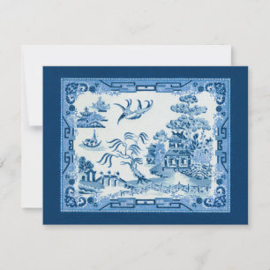 Vintag Blue Willow Einladung