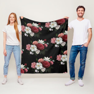 Vintag blumenreich fleecedecke