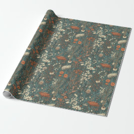 Vintag, blumenreich, Herbst, Feld der Wildblumen Geschenkpapier