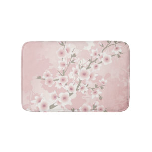 Vintag Blush PInk Cherry Blossom Badematte