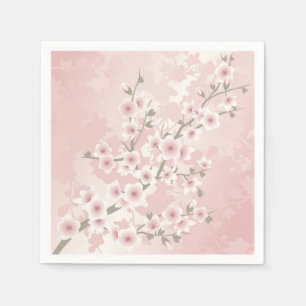 Vintag Blush PInk Cherry Blossom Serviette
