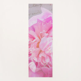 Vintag Blush Pink Peony, Französisches Skript Yogamatte
