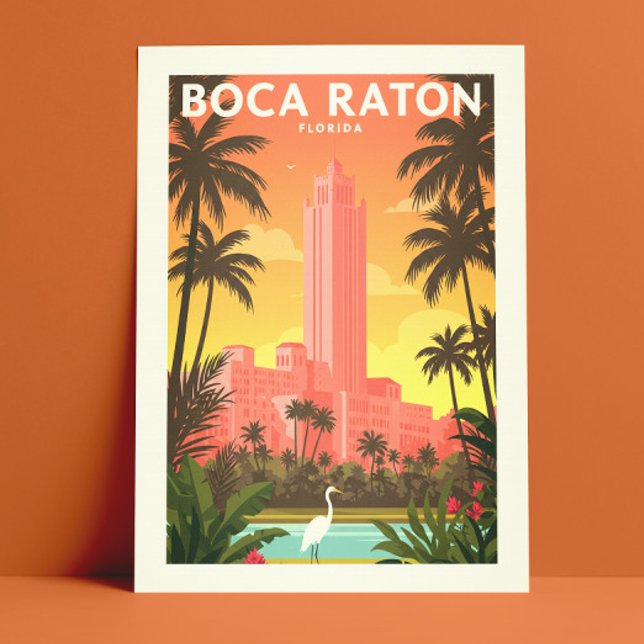 Vintag Boca Raton Florida Postkarte (Von Creator hochgeladen)