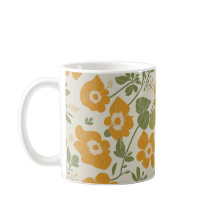 Vintag Boho Blume Orangefarbenes Blumenmuster