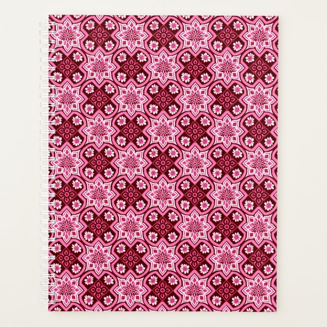 Vintag Boho Chic Blumenmuster Planer (Vorderseite)