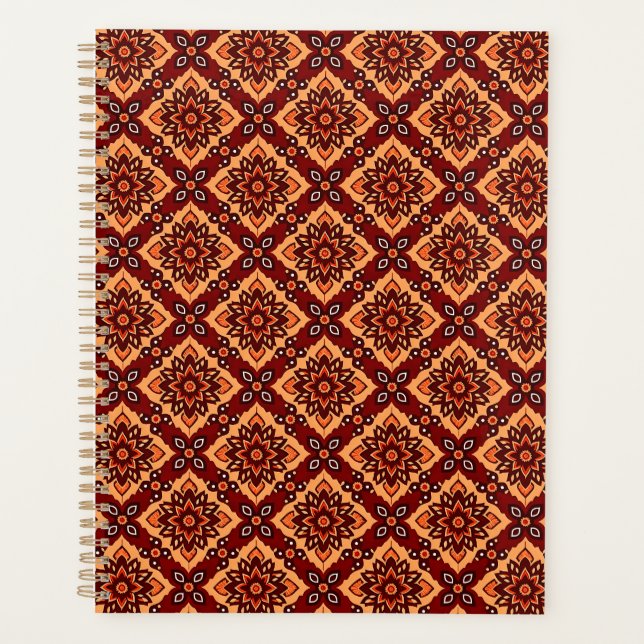 Vintag Boho Floral Pattern Planer (Vorderseite)