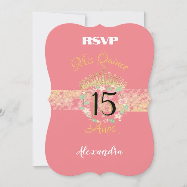 Vintag Boho Rose Gold Rustikale Quinceañera UAWG (Vorderseite)